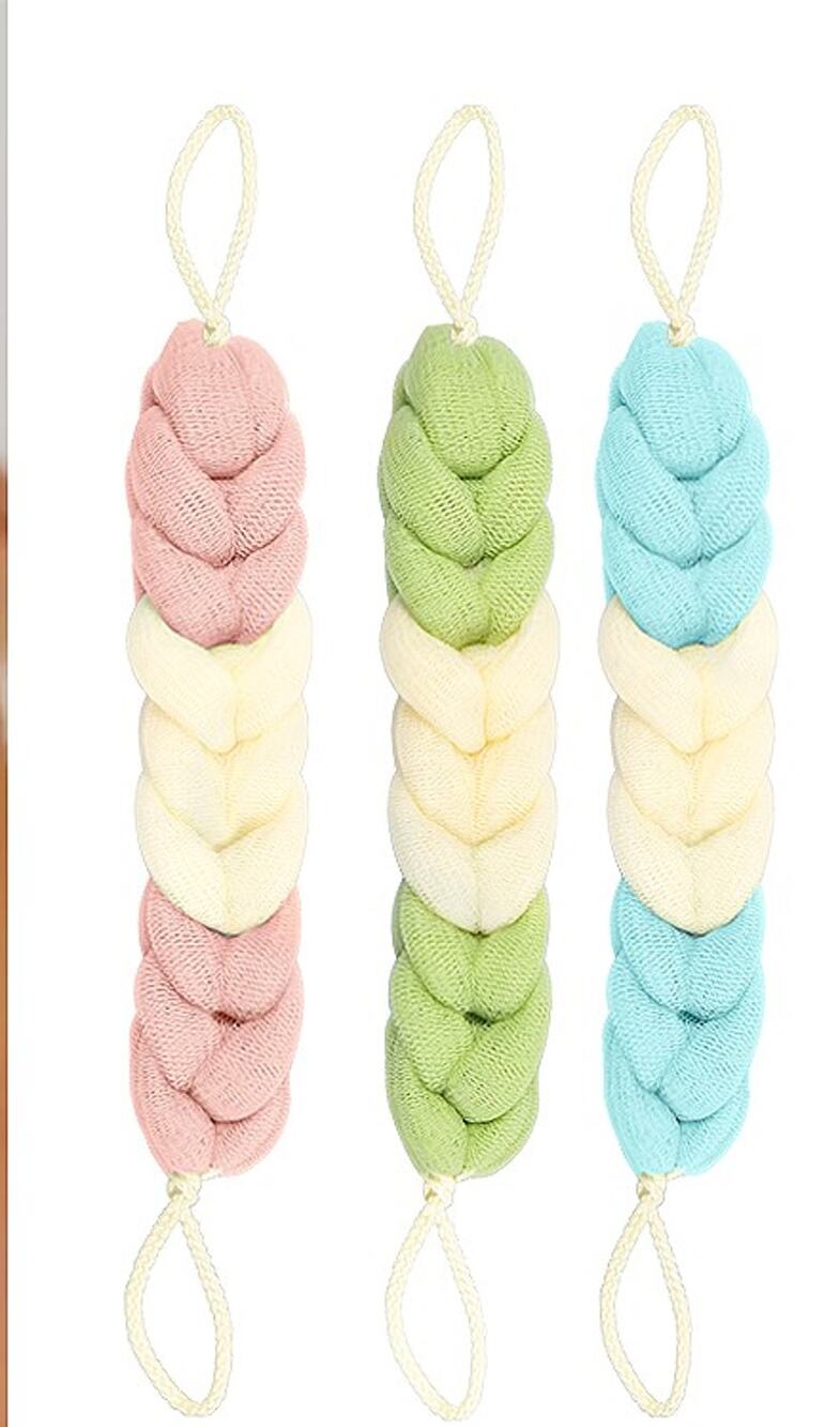 Bath Shower Loofah 3 Pack, Exfoliating Sponge Back Body Scrubber Soft Mesh ~ NEW